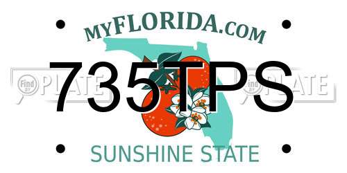 735TPS Florida License Plate