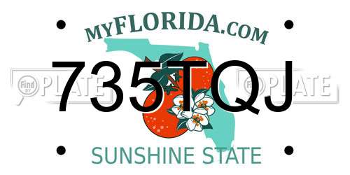 735TQJ Florida License Plate