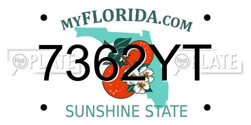 7362YT Florida License Plate