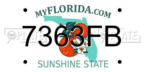 7363FB Florida License Plate