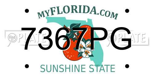 7367PG Florida License Plate