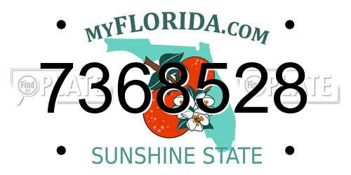 7368528 Florida License Plate