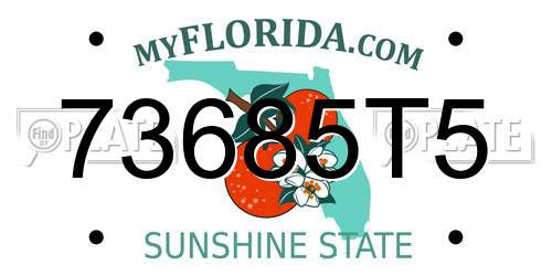 73685T5 Florida License Plate