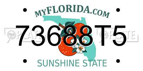 73688T5 Florida License Plate