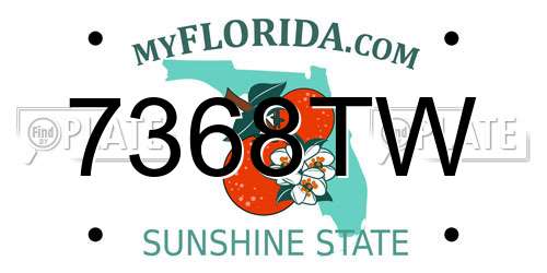 7368TW Florida License Plate