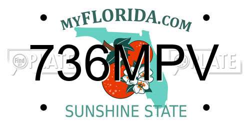 736MPV Florida License Plate