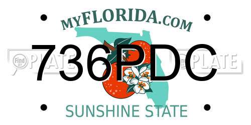 736PDC Florida License Plate