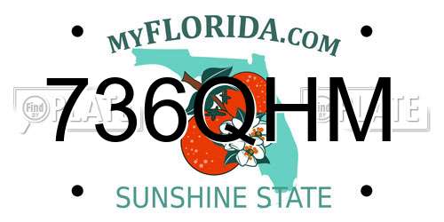 736QHM Florida License Plate