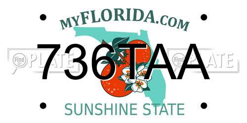 736TAA Florida License Plate