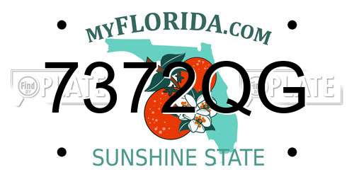 7372QG Florida License Plate