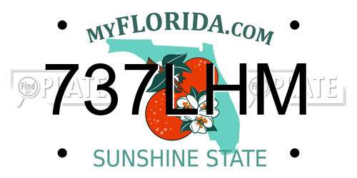 737LHM Florida License Plate