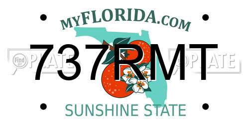 737RMT Florida License Plate