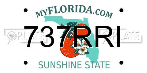 737RRI Florida License Plate