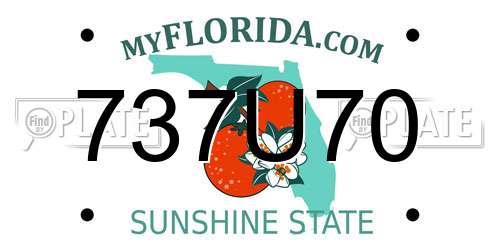 737U70 Florida License Plate