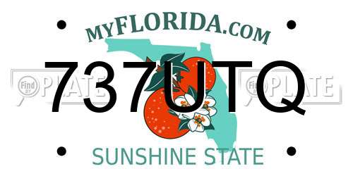 737UTQ Florida License Plate