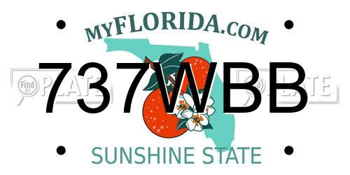 737WBB Florida License Plate