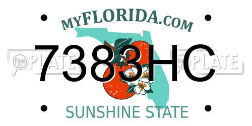 7383HC Florida License Plate