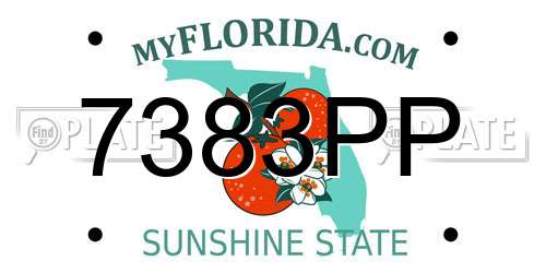 7383PP Florida License Plate