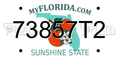 73857T2 Florida License Plate