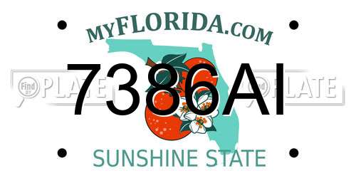 7386AI Florida License Plate
