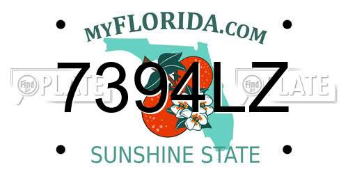 7394LZ Florida License Plate