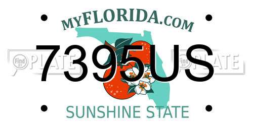 7395US Florida License Plate