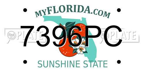 7396PC Florida License Plate