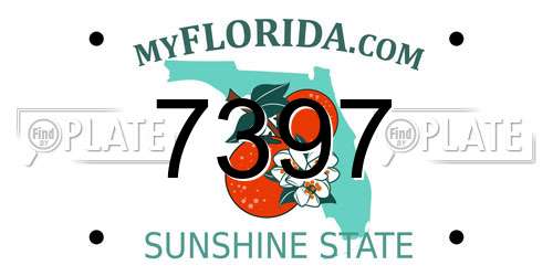 7397 Florida License Plate