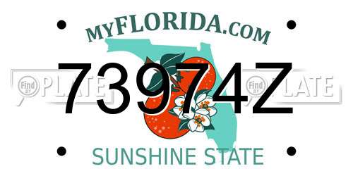 73974Z Florida License Plate