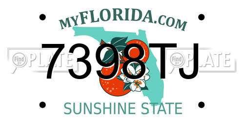 7398TJ Florida License Plate