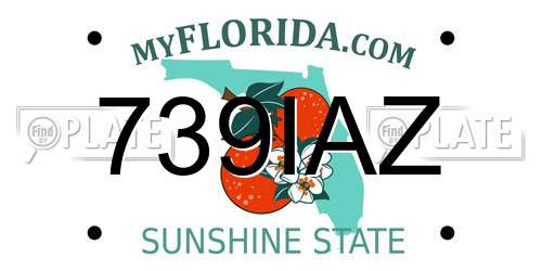 739IAZ Florida License Plate