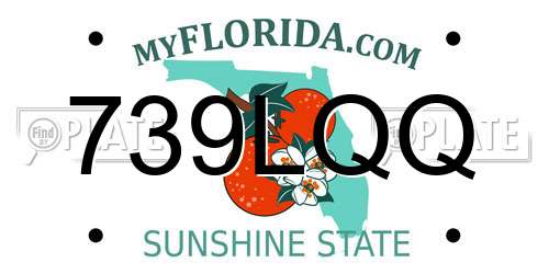 739LQQ Florida License Plate