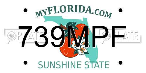 739MPF Florida License Plate