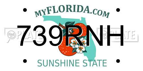 739RNH Florida License Plate