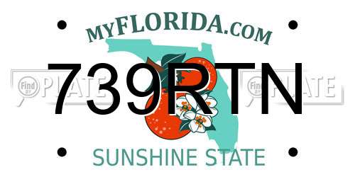 739RTN Florida License Plate
