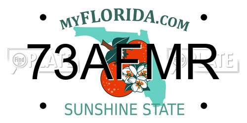 73AFMR Florida License Plate