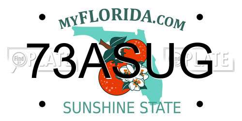 73ASUG Florida License Plate