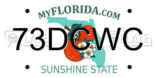 73DCWC Florida License Plate