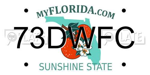 73DWFC Florida License Plate