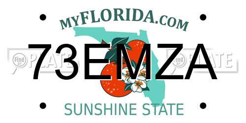 73EMZA Florida License Plate