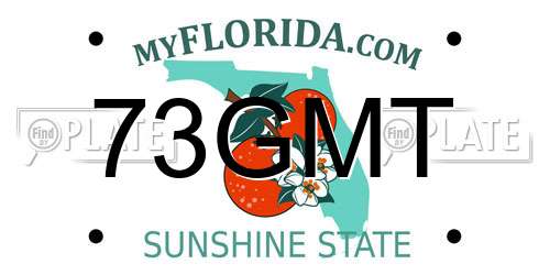 73GMT Florida License Plate