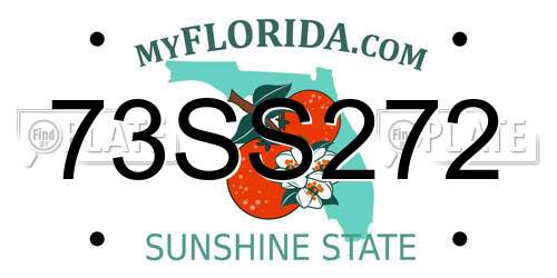 73SS272 Florida License Plate