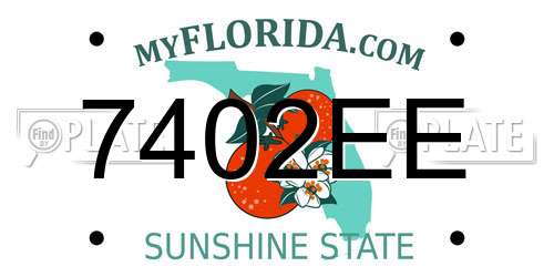 7402EE Florida License Plate