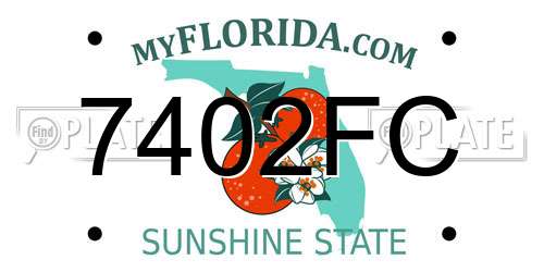 7402FC Florida License Plate