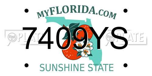 7409YS Florida License Plate