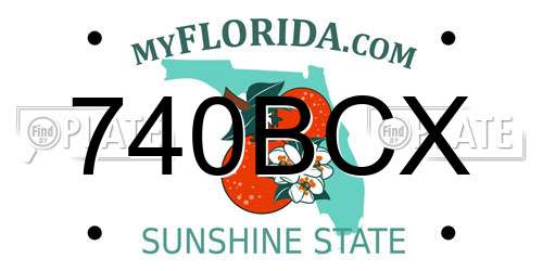 740BCX Florida License Plate