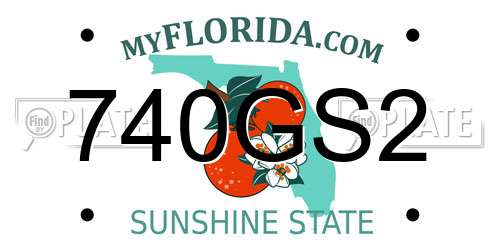 740GS2 Florida License Plate