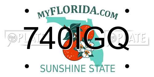 740IGQ Florida License Plate