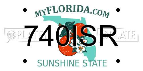 740ISR Florida License Plate