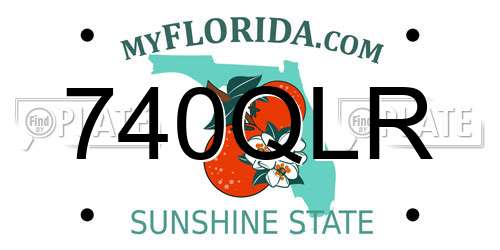 740QLR Florida License Plate